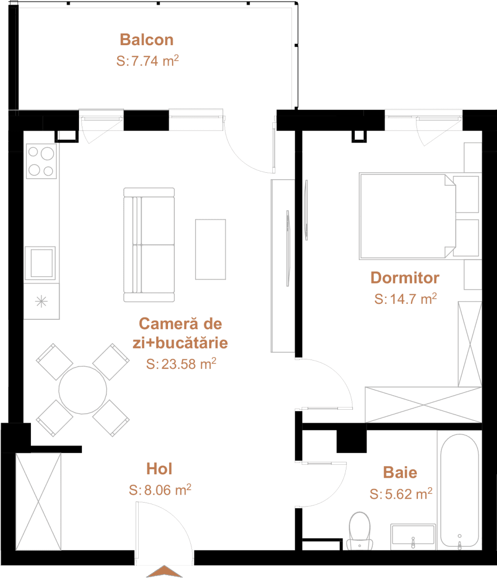 Apartament cu 2 camere Cluj-Napoca