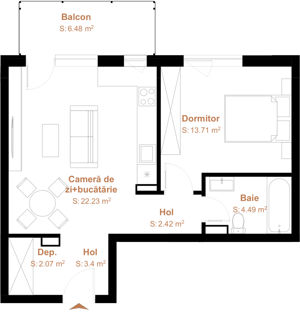 Apartament cu 2 camere Cluj-Napoca