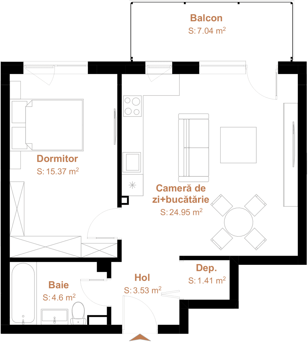 Apartament cu 2 camere Cluj-Napoca