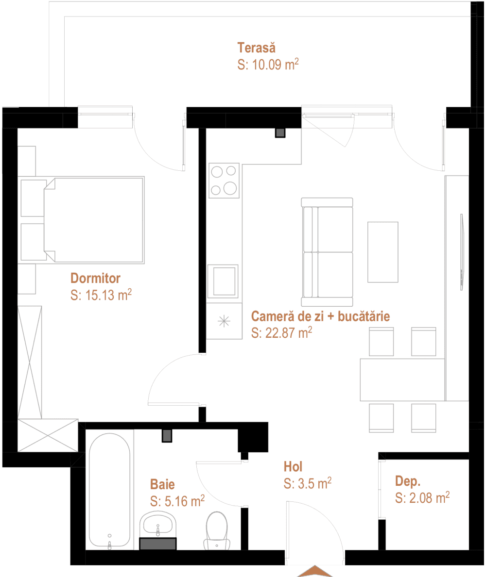 Apartament cu 2 camere Cluj-Napoca