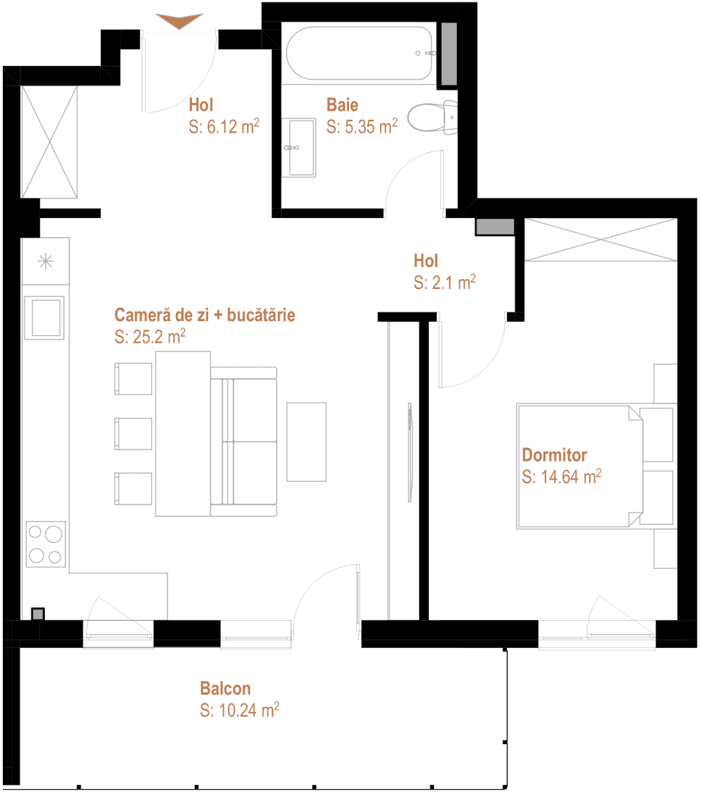 Apartament cu 2 camere Cluj-Napoca