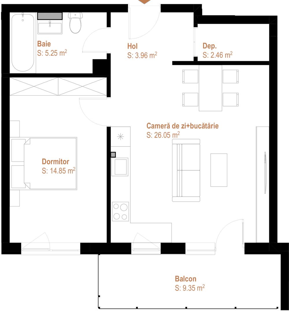 Apartament cu 2 camere Cluj-Napoca