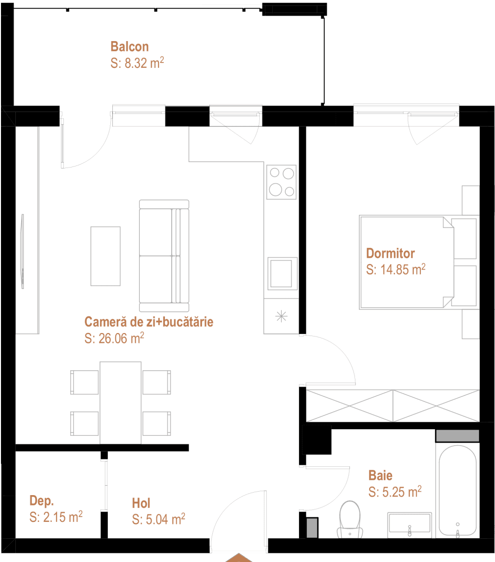 Apartament cu 2 camere Cluj-Napoca