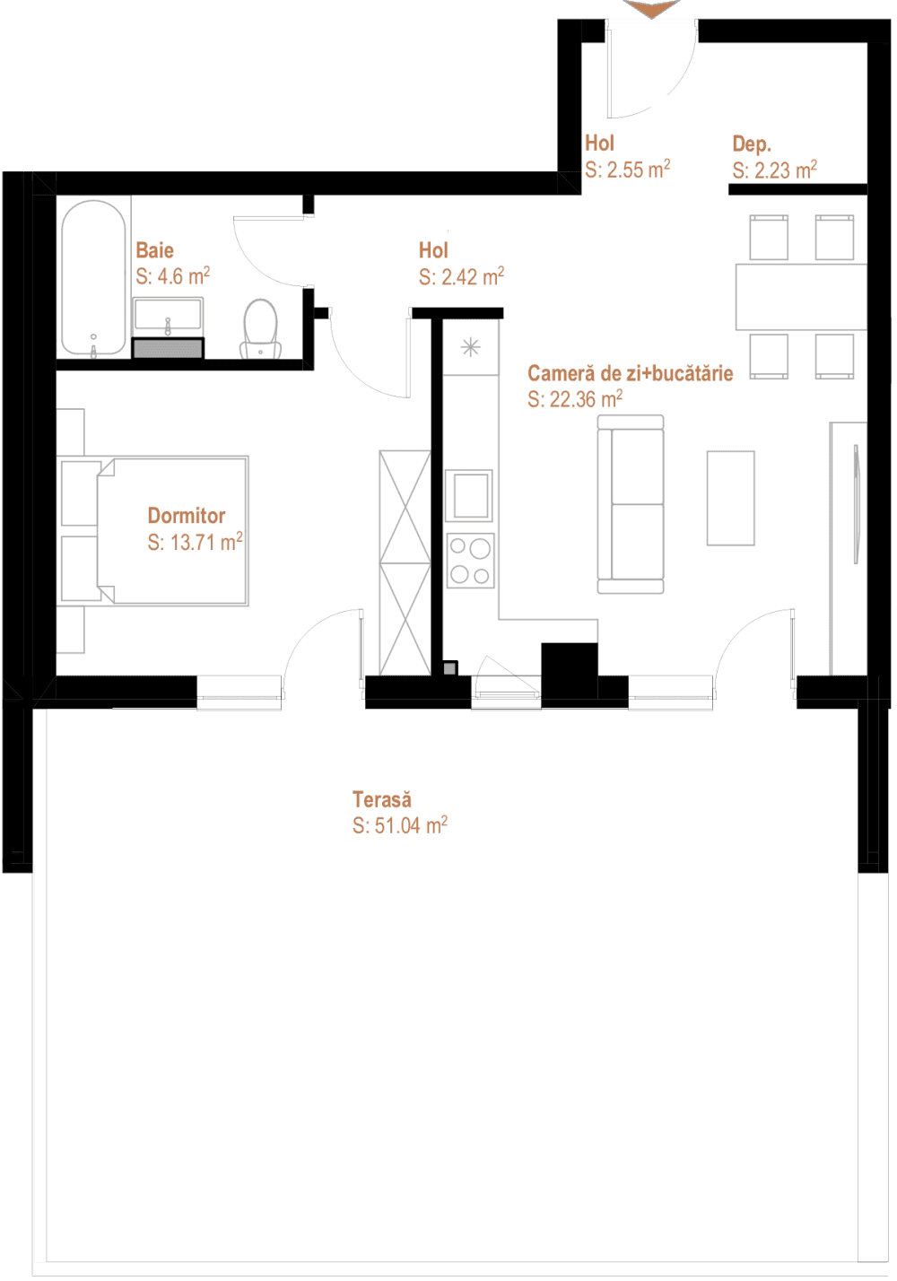 Apartament cu 2 camere Cluj-Napoca