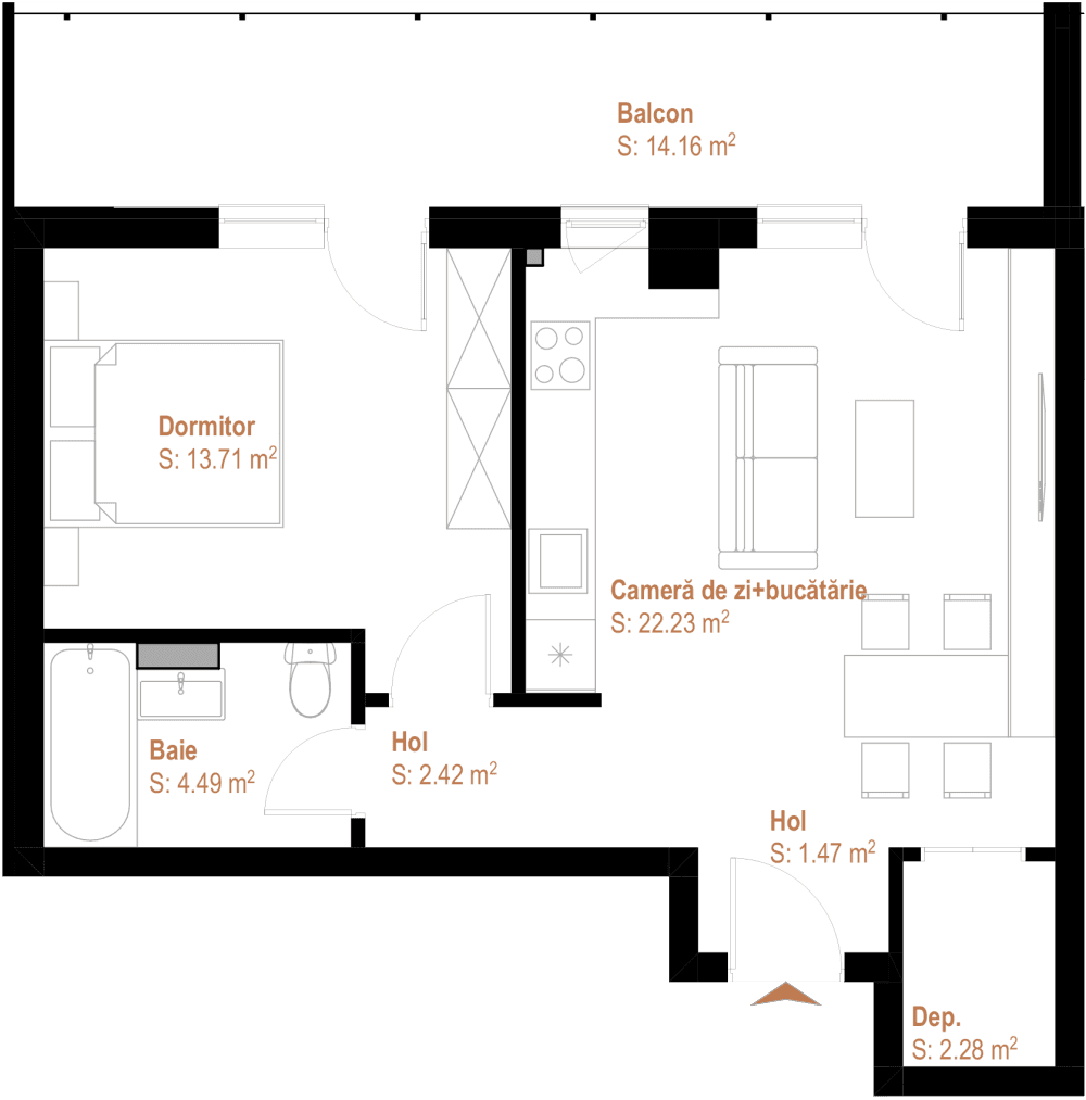 Apartament cu 2 camere Cluj-Napoca