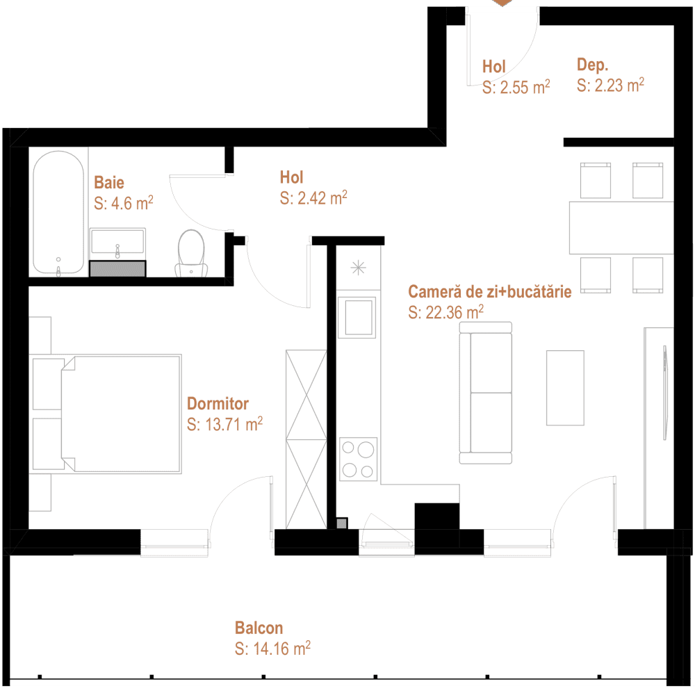 Apartament cu 2 camere Cluj-Napoca