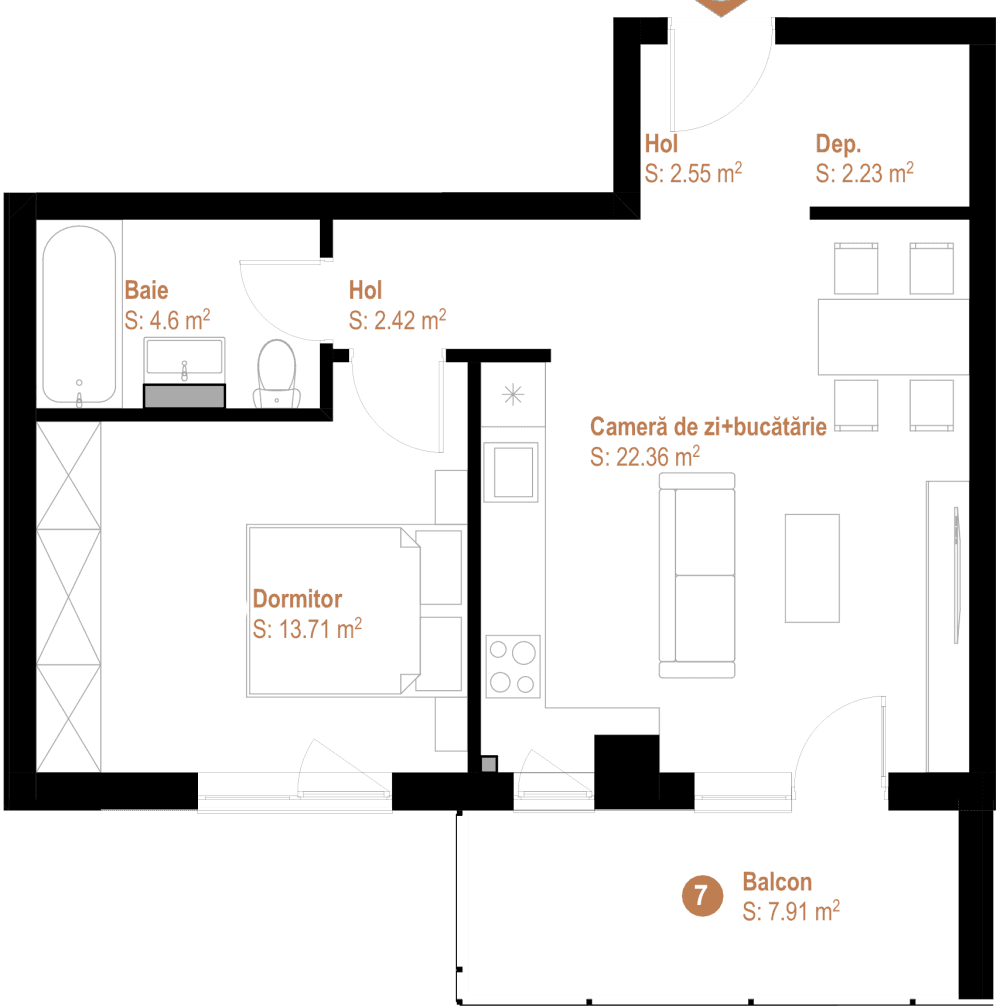 Apartament cu 2 camere Cluj-Napoca