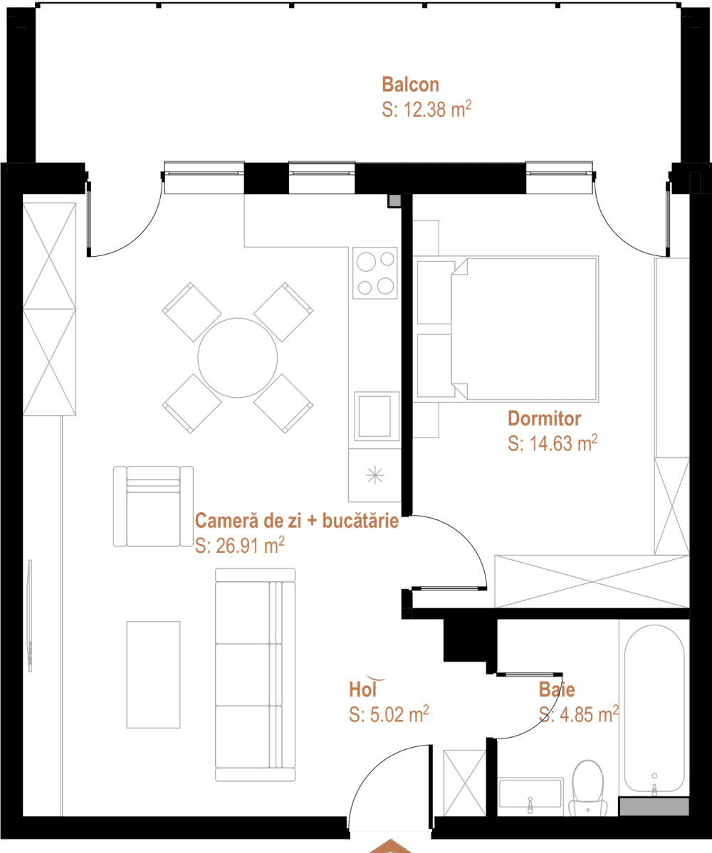 Apartament cu 2 camere Cluj-Napoca