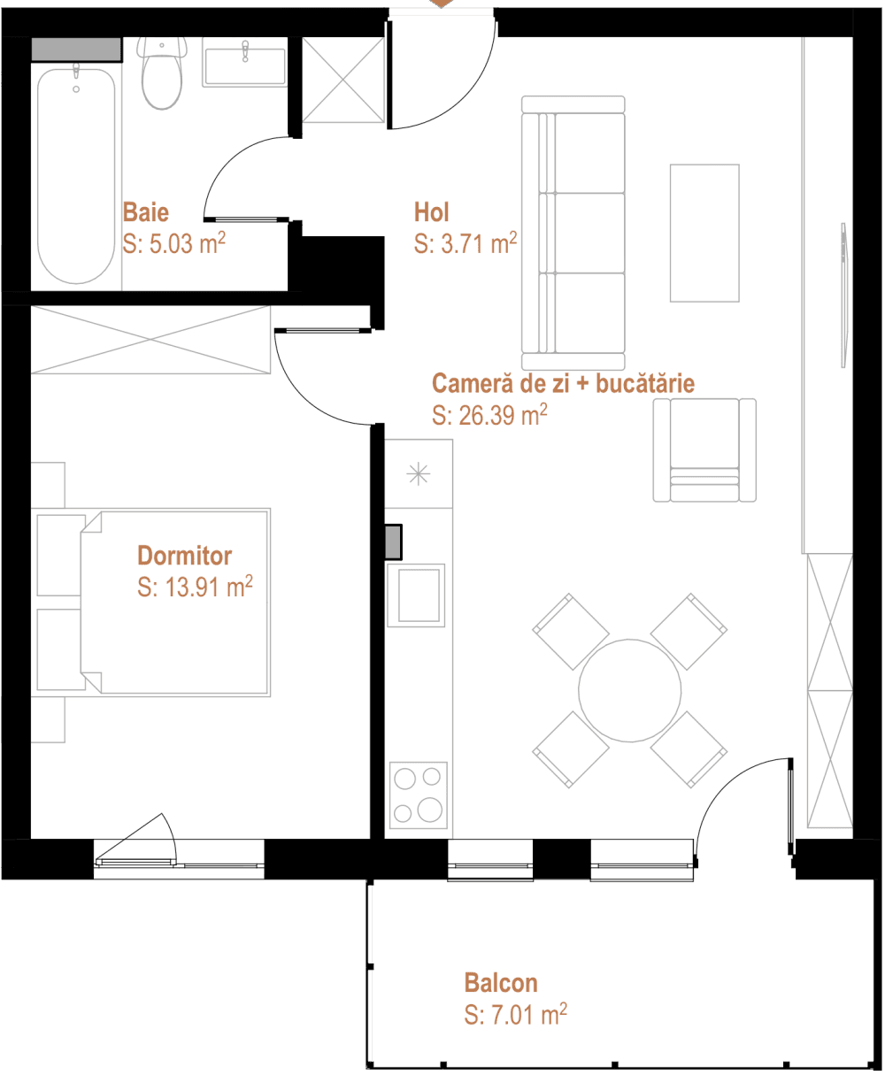 Apartament cu 2 camere Cluj-Napoca