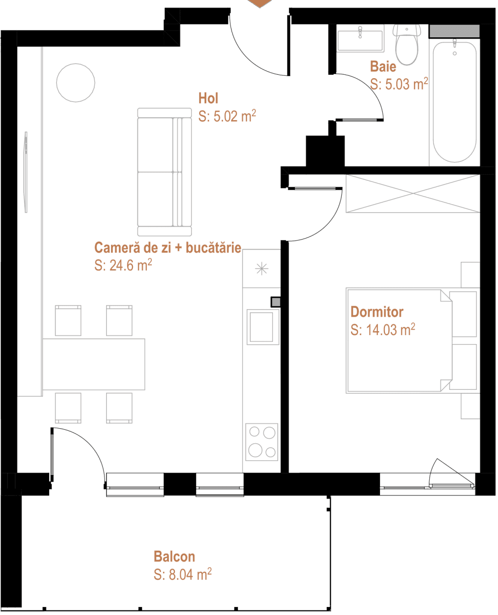 Apartament cu 2 camere Cluj-Napoca