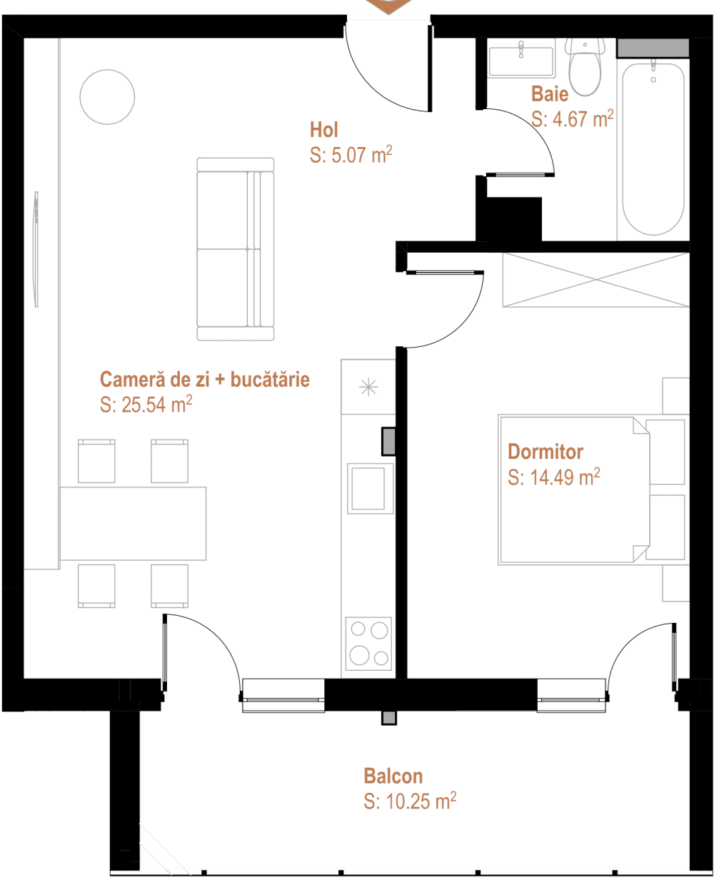 Apartament cu 2 camere Cluj-Napoca